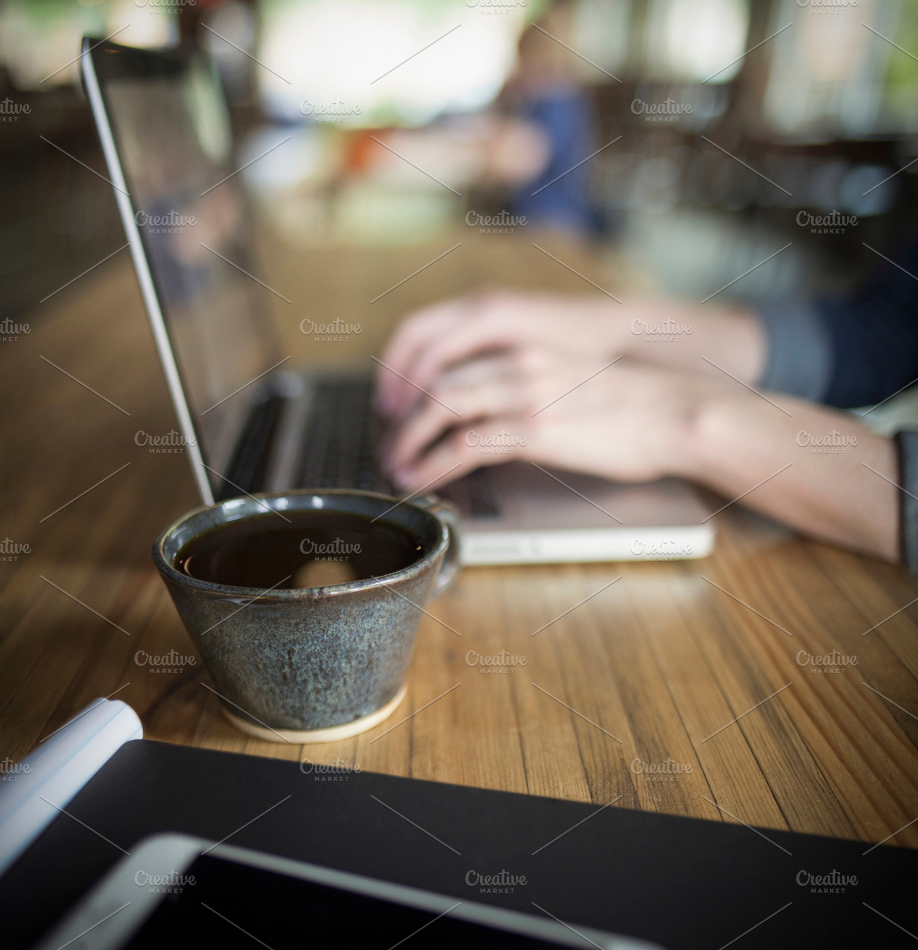 Coffee Mug and Woman on Laptop, a Food & Drink Photo by Will Milne Photography