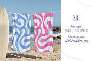 Beach Towels Mockup 30x60 Set, a Household Mockup by Mie Mockup Studio (Thumbnail 10 of 10)