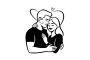 Couple Love Silhouette Bundle, an Illustration by jahid234 (Thumbnail 44 of 48)
