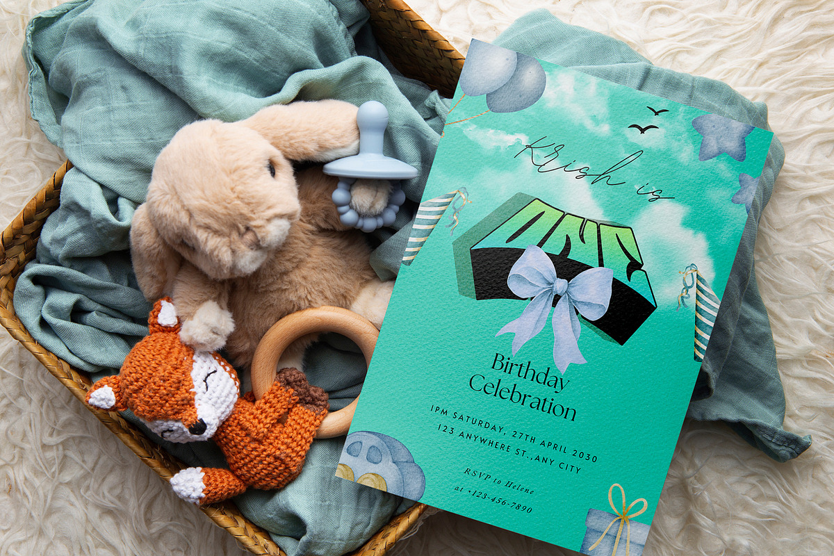 First Birthday Invitation Template, an Invitation Template by InvitingStorys (Photo 3 of 10)