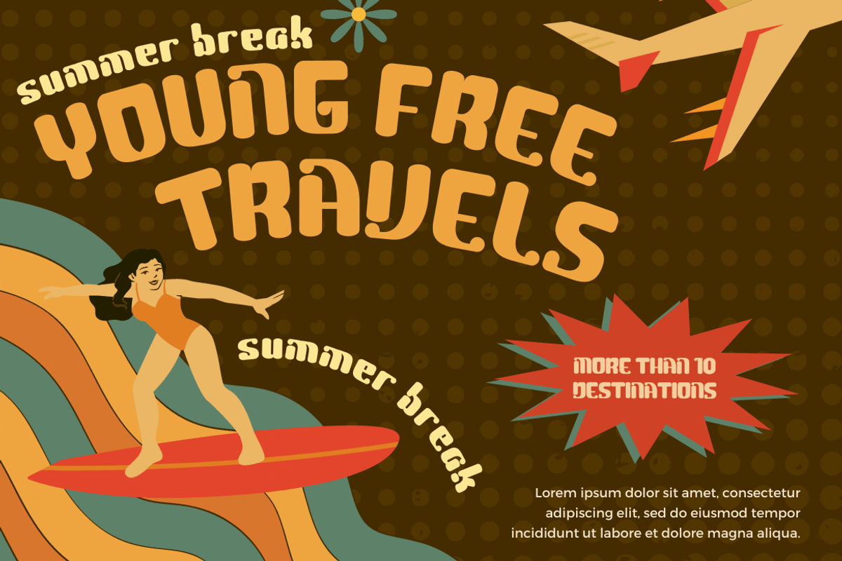 Blagak | Groovy Retro Font, a Font by twinstd (Photo 3 of 12)