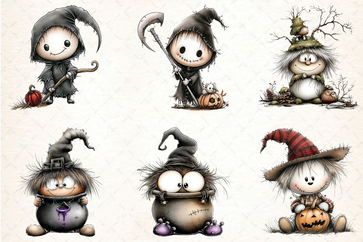 Halloween Clipart Bundle, an Illustration by DreamCafeArt (Photo 4 of 7)