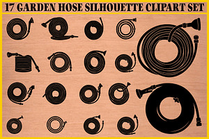 17 Garden Hose Silhouette Clipart Se, an Illustration by yasushie