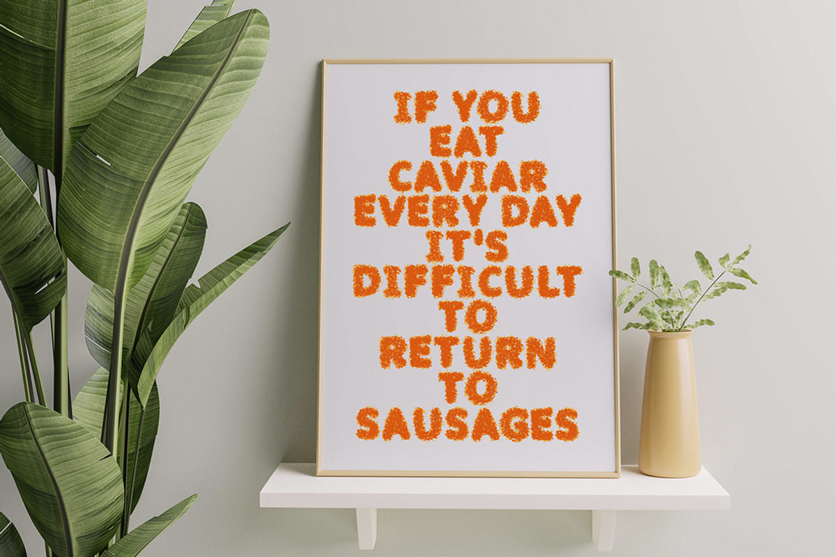 Caviar Font, a Font by Handmadefont