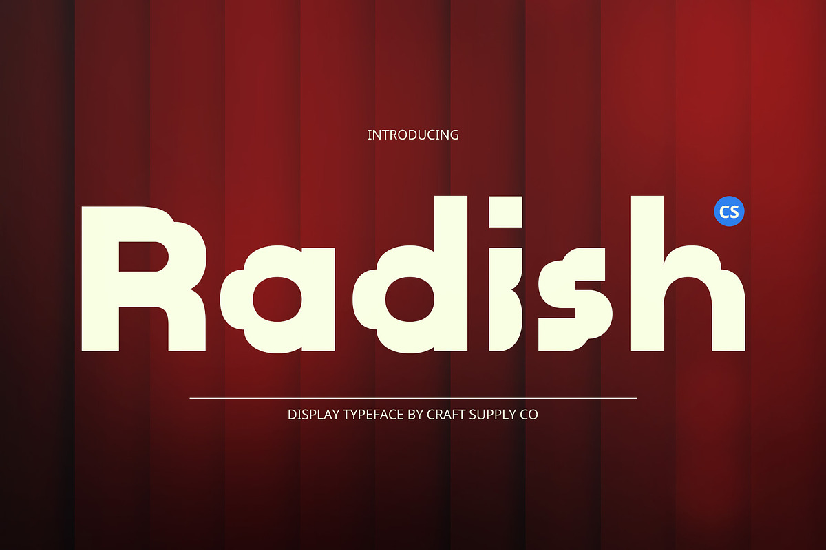 CS Radish – Decorative Font, a Sans Serif Font by Craft Supply Co. (Photo 1 of 8)