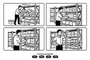 Man is arranging items on a shelf, a Person Illustration by Vectorlina (Thumbnail 1 of 3)