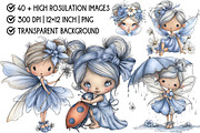 Whimsical Fairy Clipart, an Illustration by Pixels.Craft (Thumbnail 4 of 6)