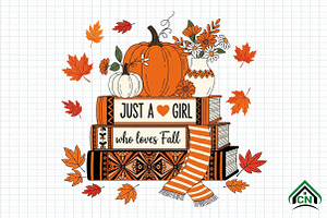 Just a Girl Who Loves Fall, an Illustration by Craft Nest