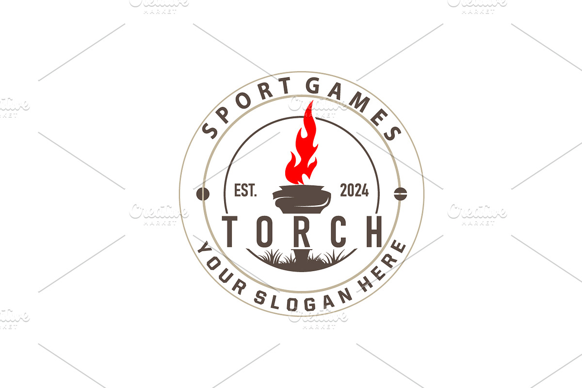 Illustration black silhouette torch, a Branding & Logo Template by Maylianaw28