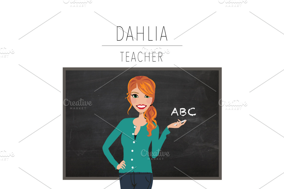Teacher Portrait Creator | Clip Art, an Education Illustration by Lauren Lesley Studio (Photo 6 of 33)