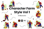 Character Farm Style Vol 1, an Object Graphic by SLAB! Design (Thumbnail 1 of 3)