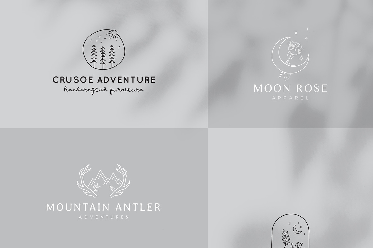 Hand Drawn Feminine Logo Bundle, a Branding & Logo Template by XpertgraphicD (Photo 4 of 8)