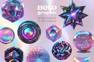 Holographic Iridescence Shapes