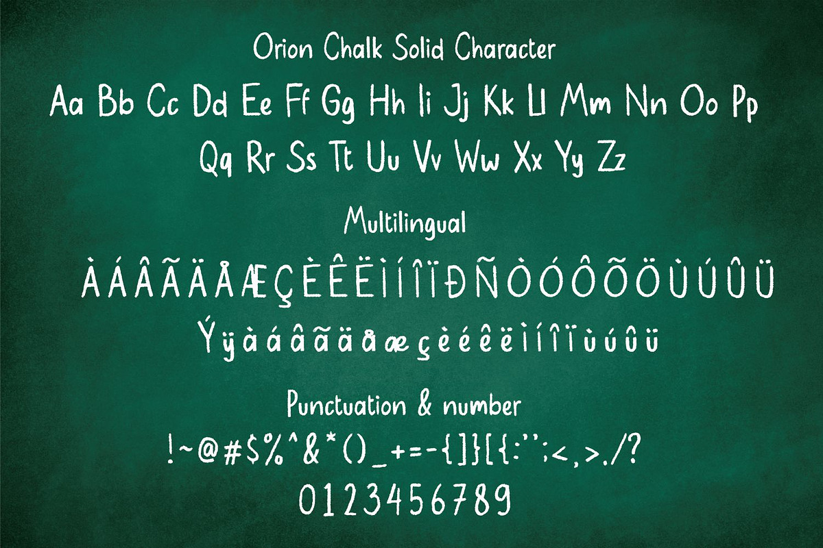 Orion Chalk Font, a Symbol Font by Allouse Studio (Photo 4 of 9)
