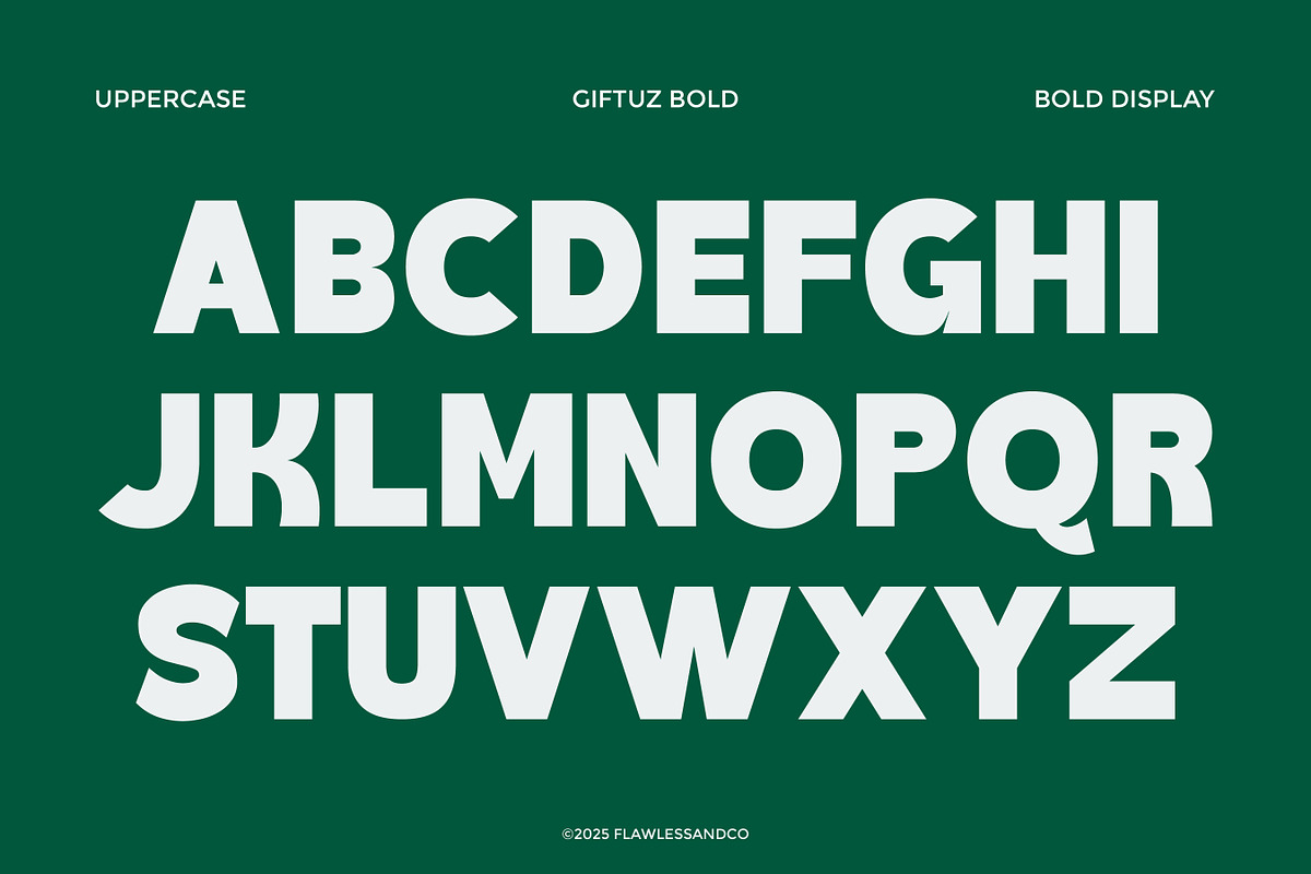 Giftuz - Bold Sans Serif Font, a Sans Serif Font by Flawless And Co (Photo 7 of 10)