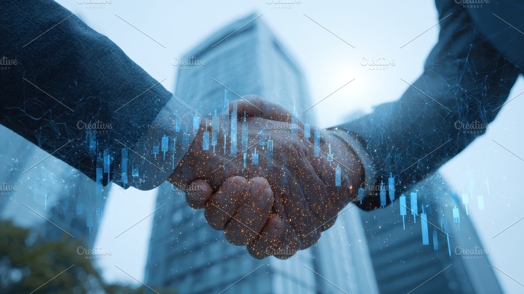 Business handshake deal financial su, a Photo by Pixeness Studio