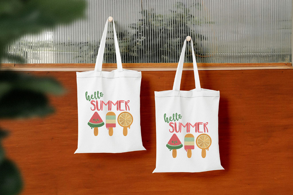 Hello Summer Embroidery Design, an Illustration by Pixels.Craft (Photo 3 of 4)