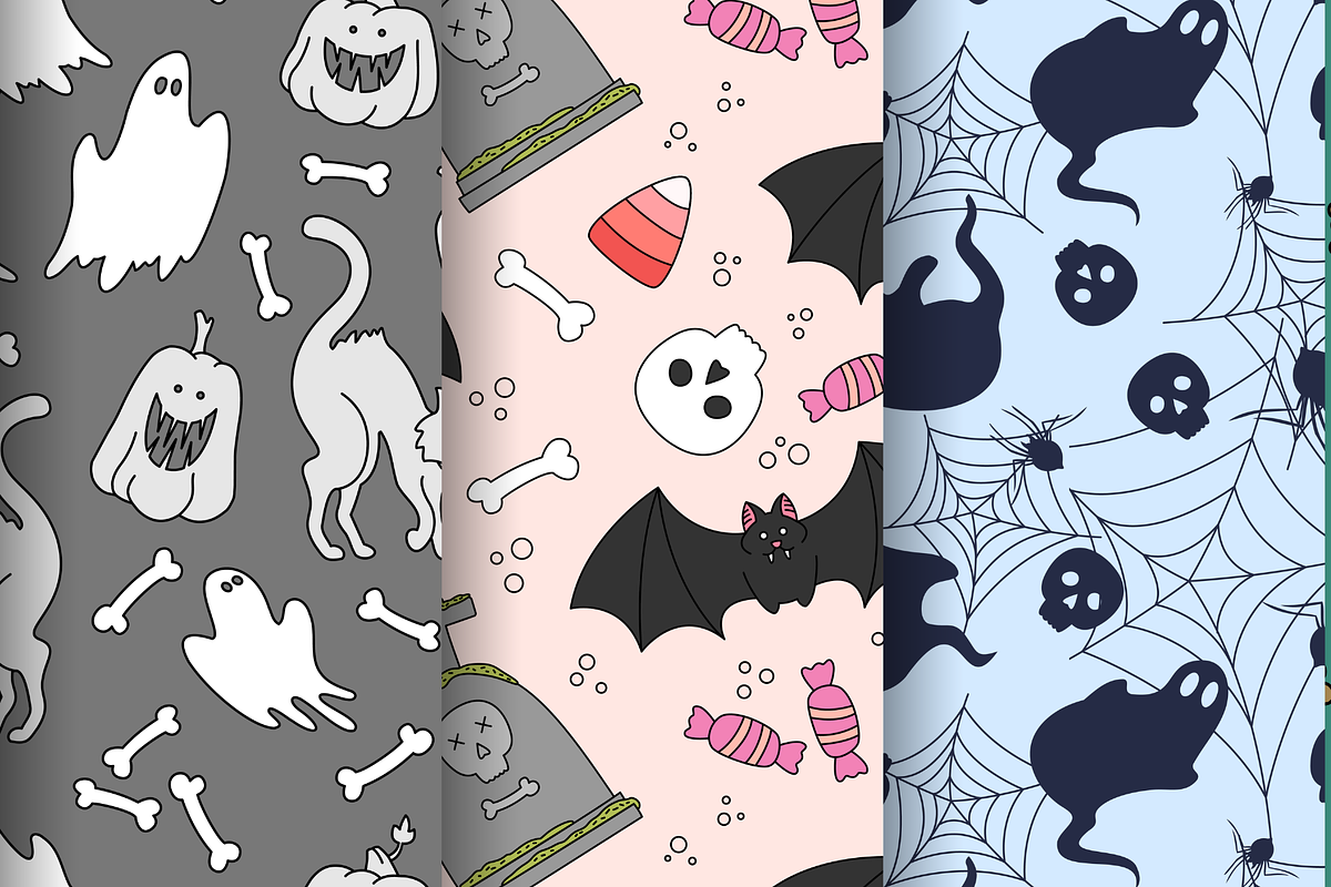 10 Halloween Seamless Patterns, a Pattern Graphic by ThePhoton (Photo 2 of 3)