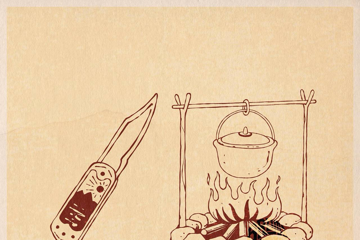 Vintage camping icons, an Object Illustration by Bromz Studio (Photo 4 of 6)