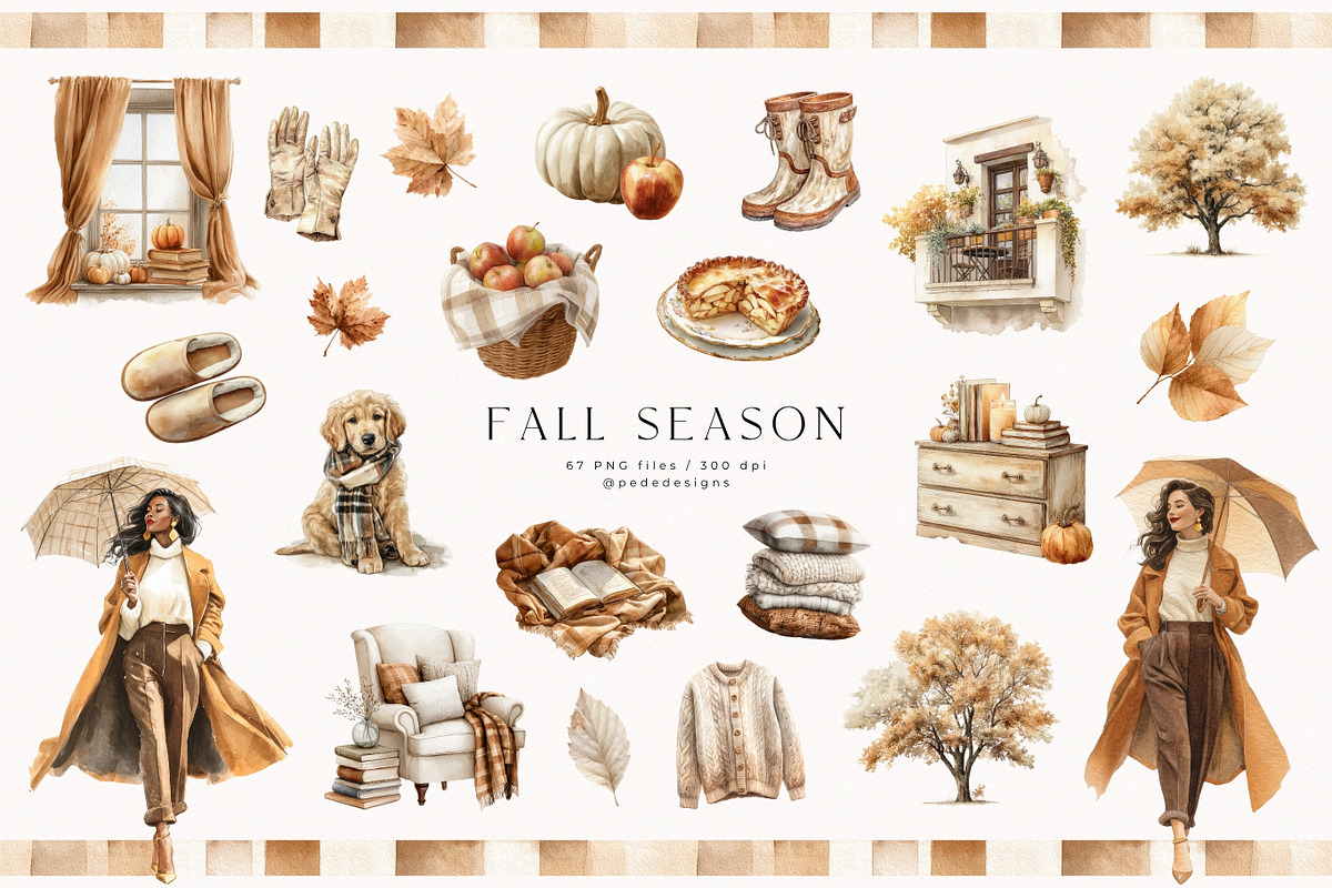 Fall Season Collection, a Seasonal Illustration by PeDe Designs (Photo 6 of 32)