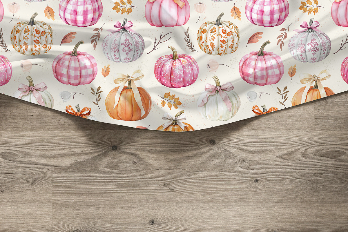 Pumpkin Pastel Seamless Pattern, a Pattern Graphic by Kreeya Art Shop (Photo 4 of 9)
