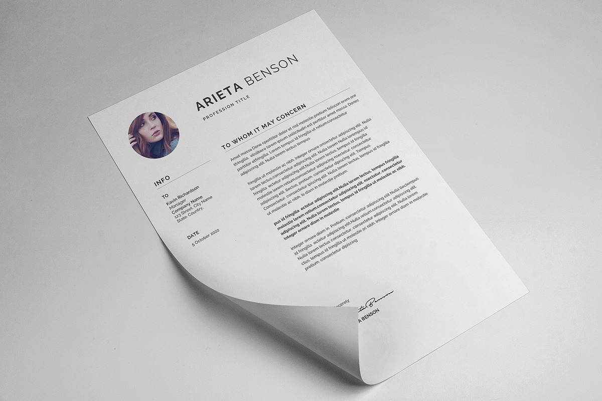 Resume Template / CV, a Resume Template by Creatune (Photo 3 of 6)