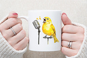 Watercolor Cute Funny Birds Clipart, an Illustration by Sublimation Artist (Thumbnail 5 of 6)