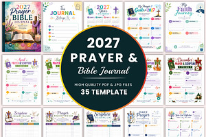 2027 Prayer & Bible Journal, a Stationery Template by Shumaya