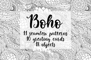 Boho Black&white Set