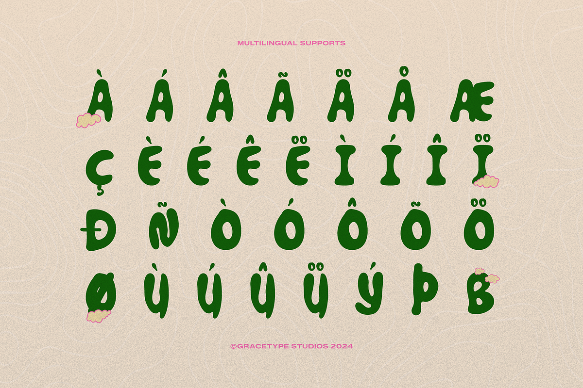 Pops Cloud | Groovy Hand Drawn, a Handwritten Font by gracetype_studio (Photo 10 of 12)