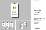 iPhone 16 Pro Max Mockup, an iPhone Mockup by Bangdastudio (Thumbnail 1 of 11)