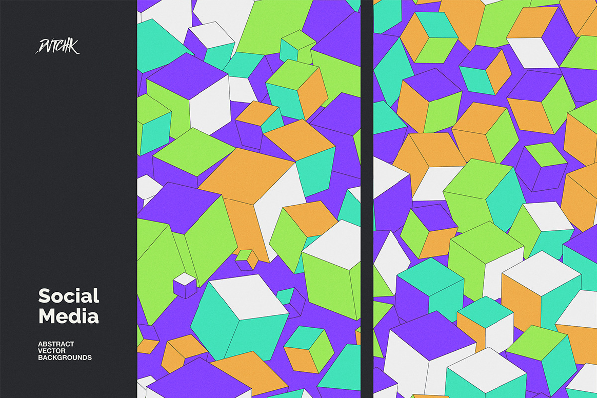 Social Media Vector Backgrounds V 06, a Background Graphic by dvtchk (Photo 5 of 9)