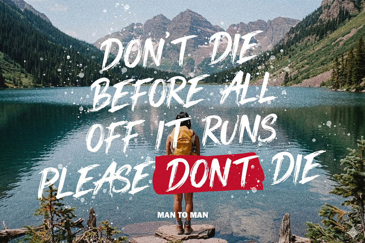 Greatwild Hand Drawn Brush Font, a Handwritten Font by Maulana Creative (Photo 3 of 7)