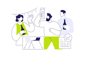 Celebrate business success isolated, a Finance Illustration by Visual Generation