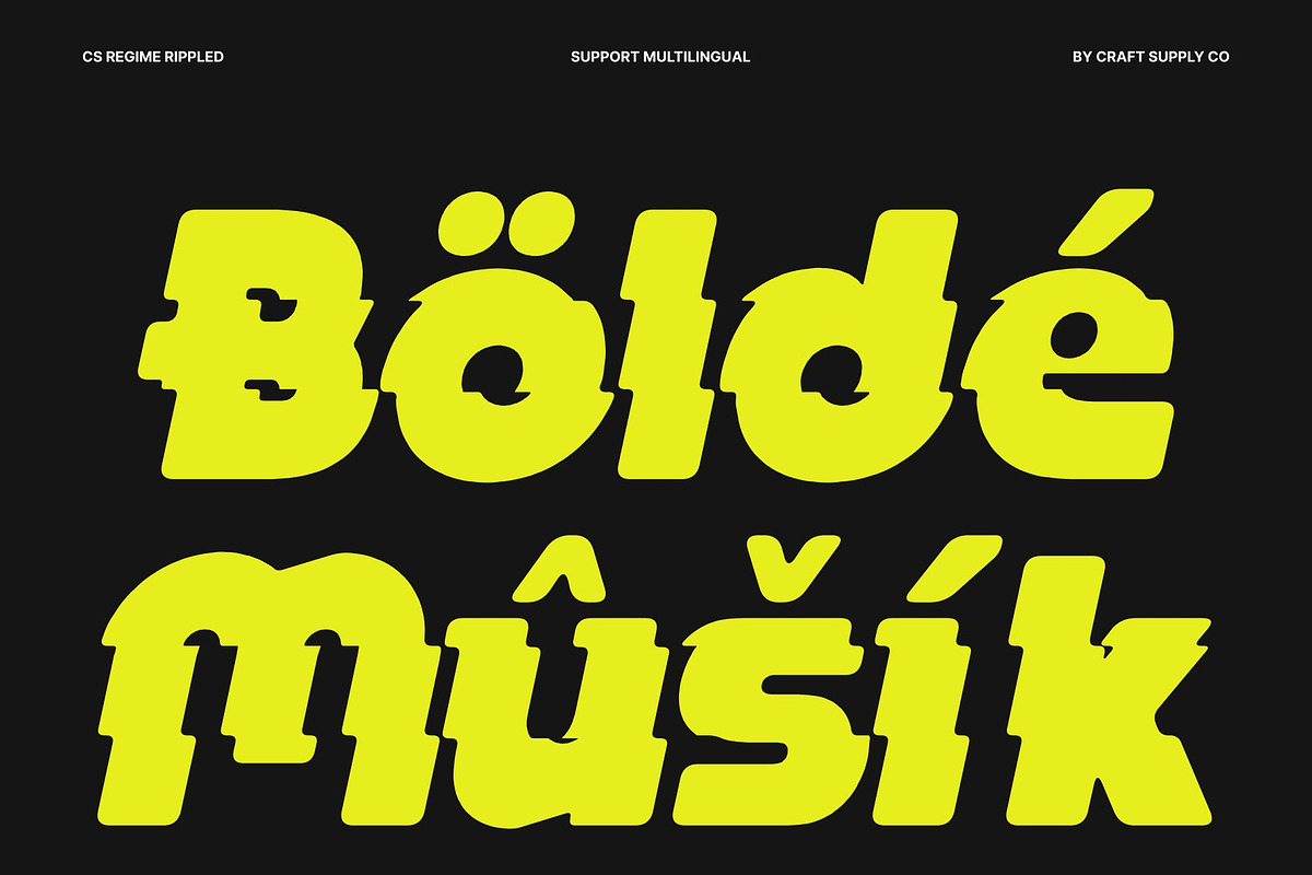 CS Regime Rippled, a Sans Serif Font by Craft Supply Co. (Photo 7 of 8)