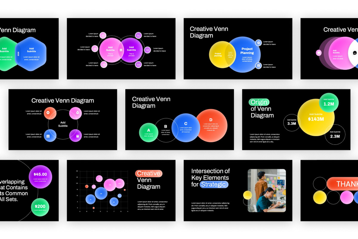 Venn Diagrams Google Slides, a Presentation Template by Loin Studio (Photo 4 of 4)