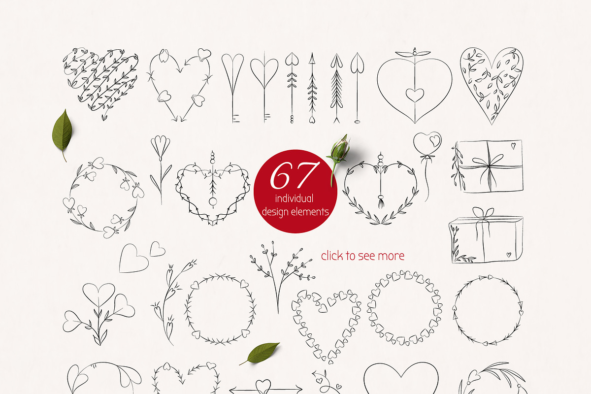 Valentine's Doodle, a Decorative Illustration by JuDesign (Photo 2 of 11)
