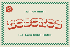 HobSnob Reverse Contrast Slab Serif, a Slab Serif Font by Colt Type Co