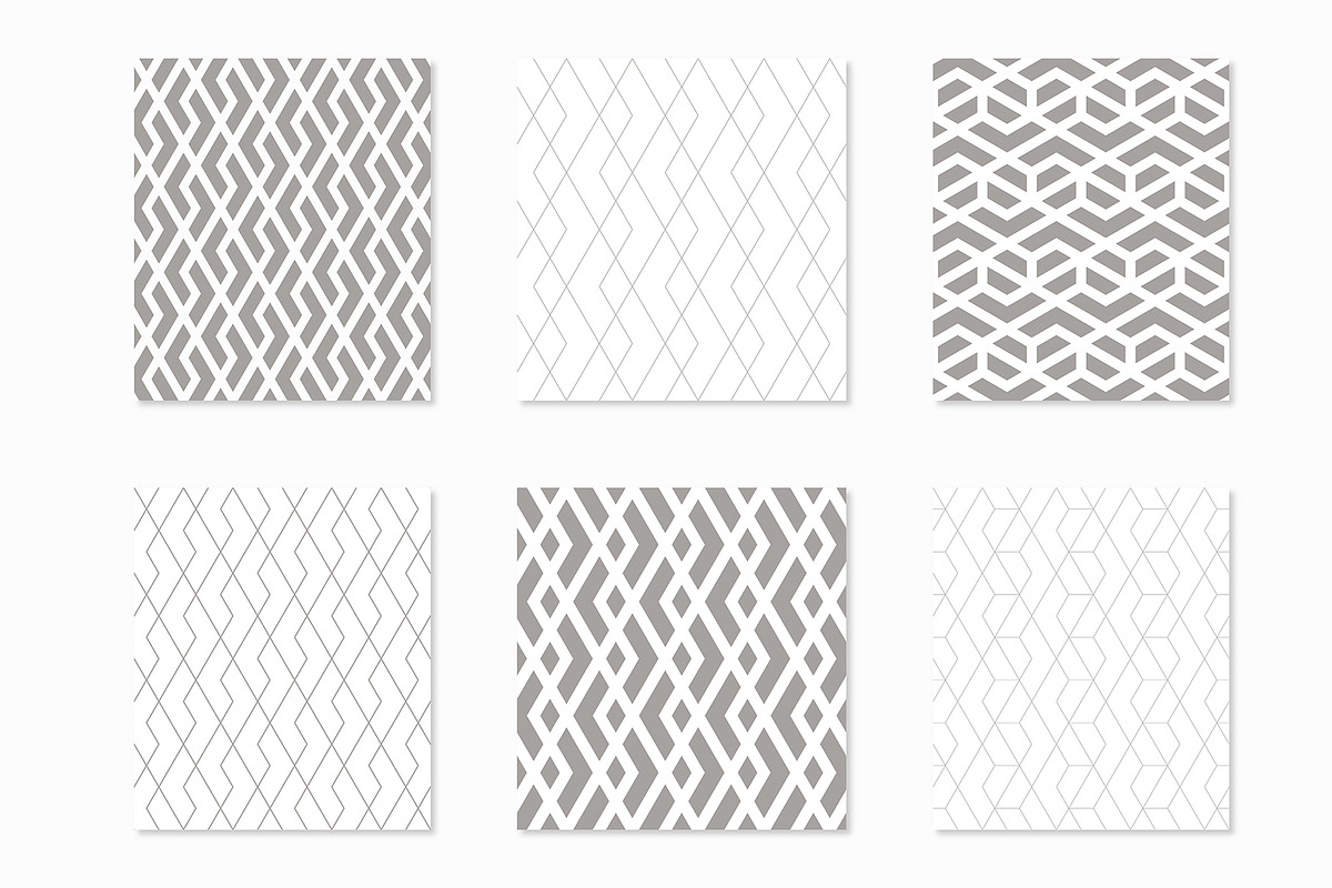 24 Geometric Monochrome Patterns, a Pattern Graphic by Curly_Pat (Photo 3 of 7)