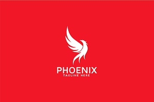 Phoenix Fire Bird Logo Template