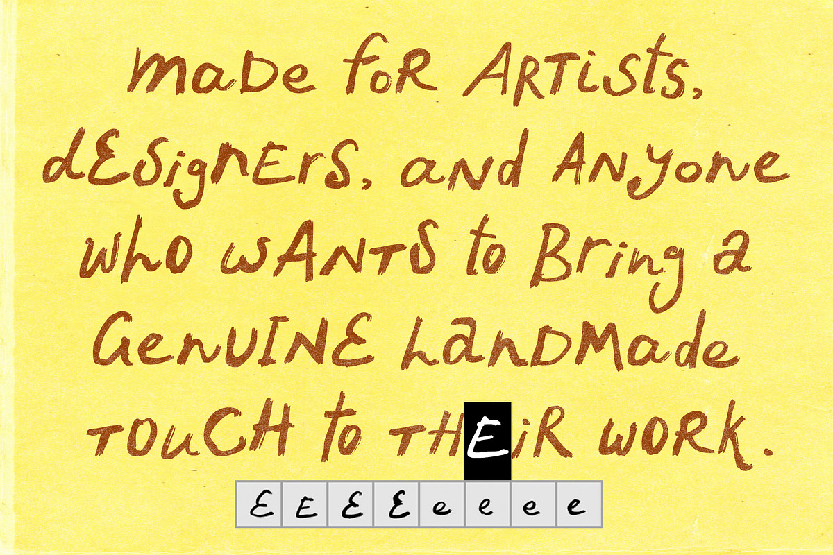 Organic Hand Painted Font, a Handwritten Font by Ayya Studio (Photo 8 of 17)