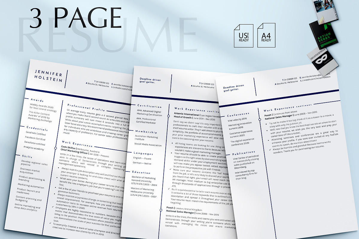 Sales Manager Resume Template, a Resume Template by Career Canvas (Photo 3 of 11)