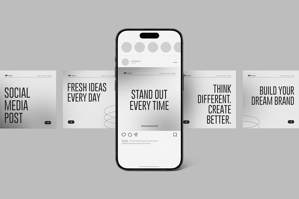 Instagram Carousel Mockup, an iPhone Mockup by graphypix (Photo 3 of 4)