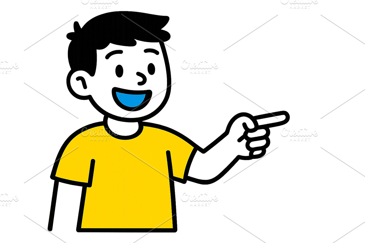 Vector illustration of a happy boy, an Illustration by ZinetroN