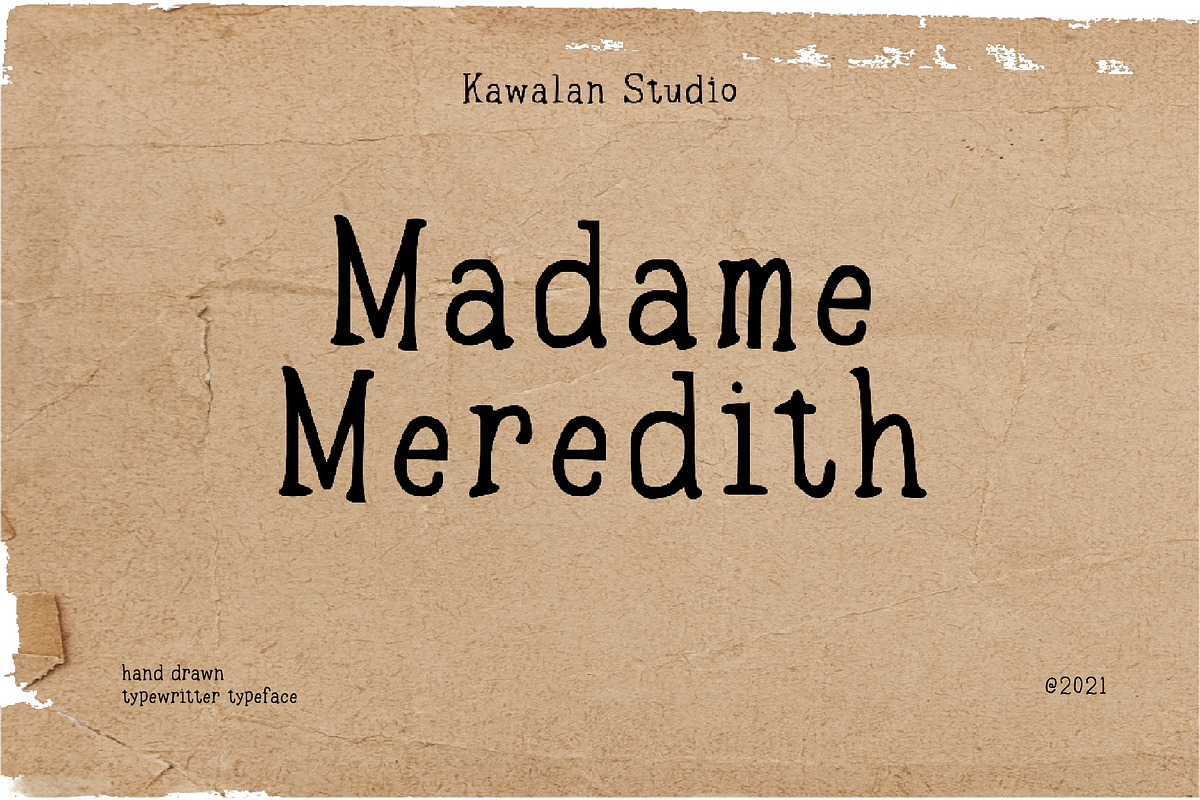 Madame Meredith, a Font by Kawalan Studio (Photo 1 of 5)