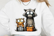 Quirky Birthday Raccoon Clipart, an Illustration by OK Design (Thumbnail 4 of 6)