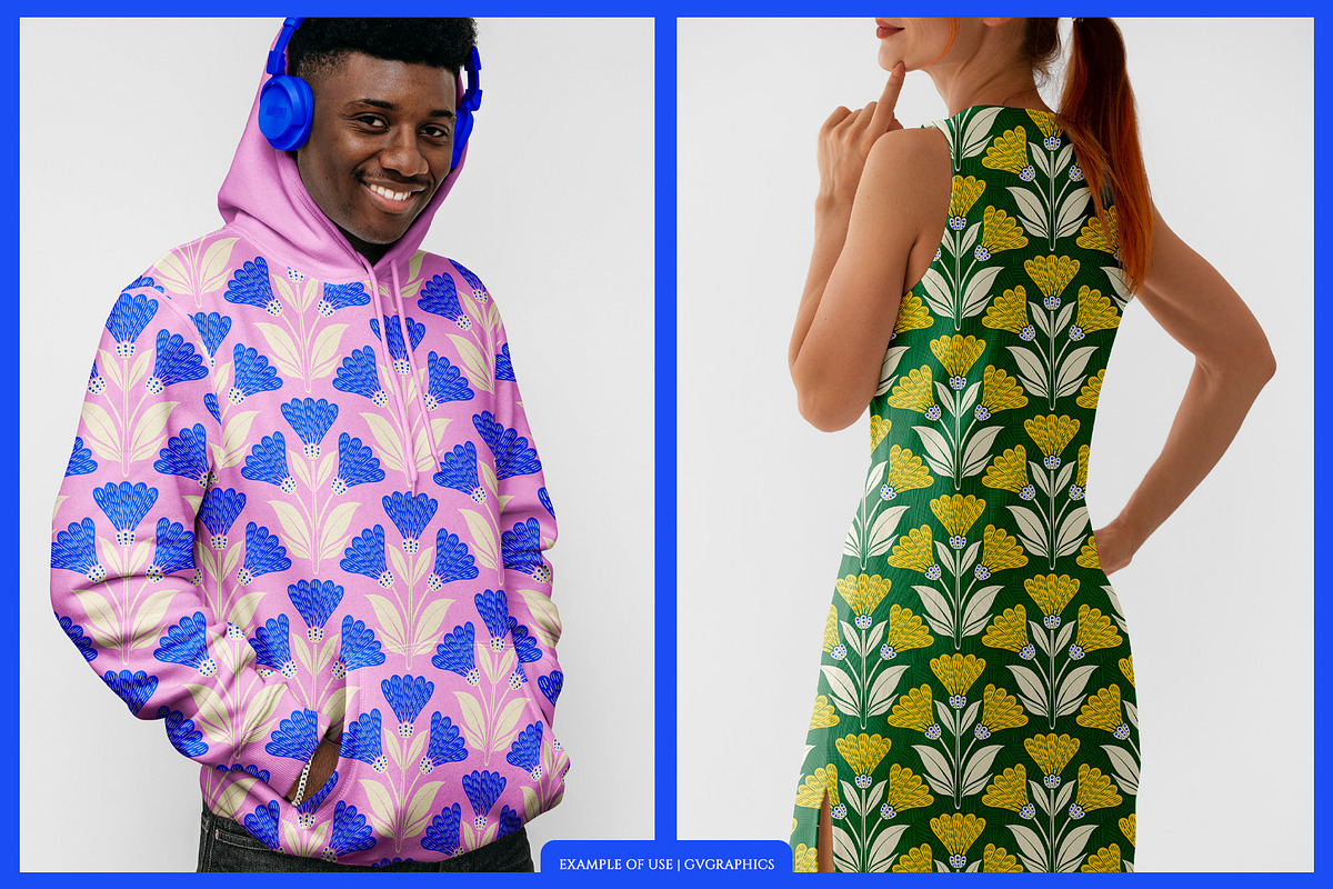 Royal Blue Patterns, a Pattern Graphic by GVGraphics (Photo 5 of 9)