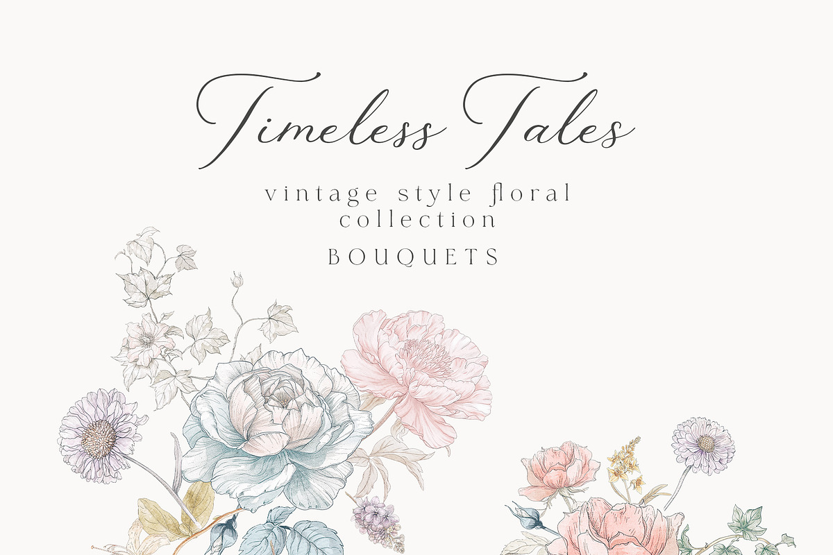 Vintage Floral Bundle, an Object Illustration by studioequinox (Photo 64 of 65)