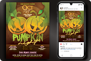 Pumpkin Night Halloween Flyer, a Flyer Template by regalDRAW (Thumbnail 1 of 3)