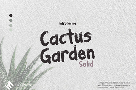 Cactus Garden Solid, a Font by iyhulmonsta